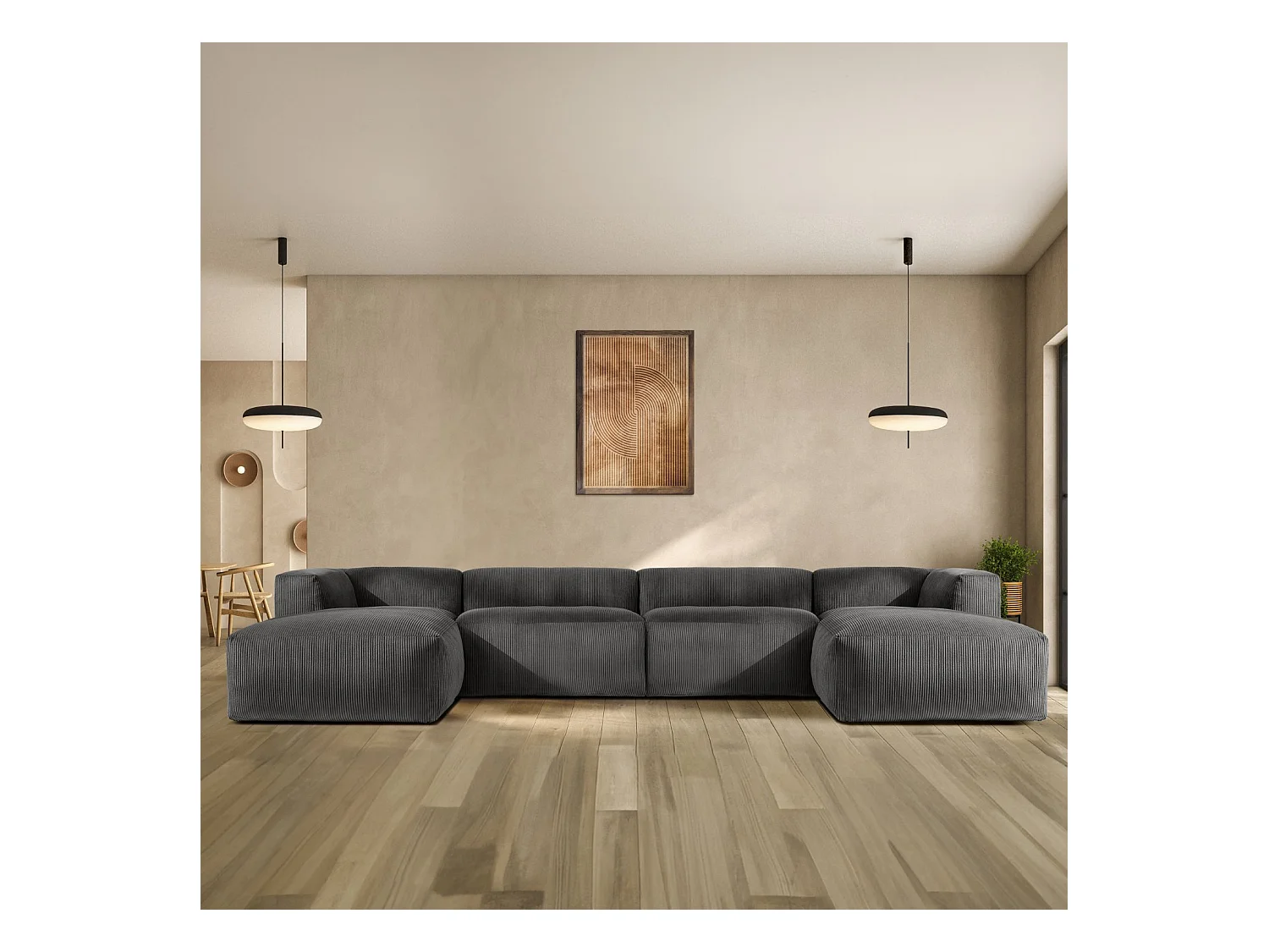 Wohnlandschaft BUFFO 9-Sitzer - Grau