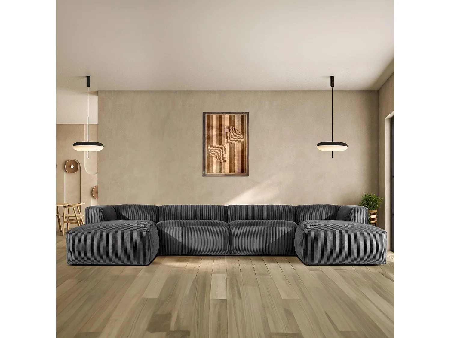 Wohnlandschaft BUFFO 9-Sitzer - Grau