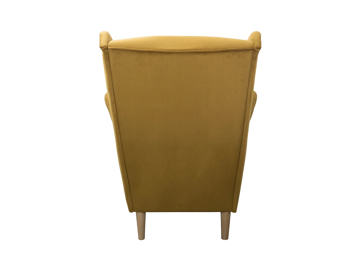 Ohrensessel Teramo mit Hocker bequemer Sessel Wohnung Relaxsessel  ( Kronos 01 - gelb)