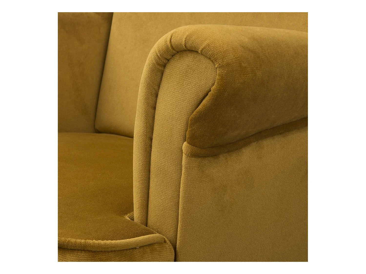 Ohrensessel Teramo mit Hocker bequemer Sessel Wohnung Relaxsessel  ( Kronos 01 - gelb)