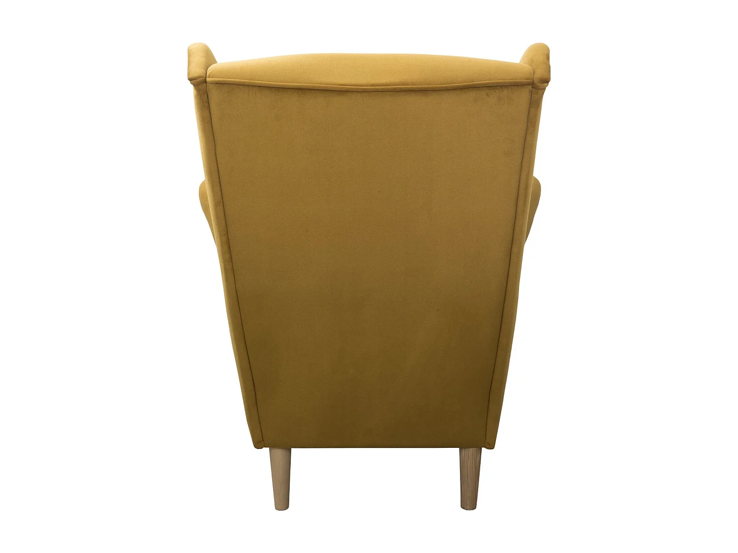 Ohrensessel Teramo mit Hocker bequemer Sessel Wohnung Relaxsessel  ( Kronos 01 - gelb)