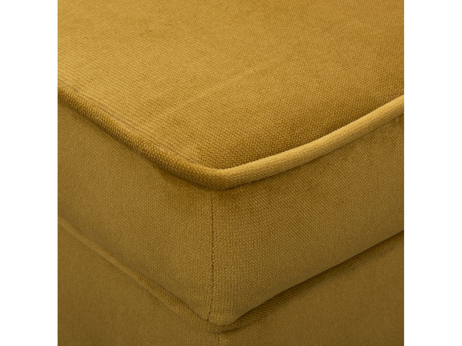 Ohrensessel Teramo mit Hocker bequemer Sessel Wohnung Relaxsessel  ( Kronos 01 - gelb)