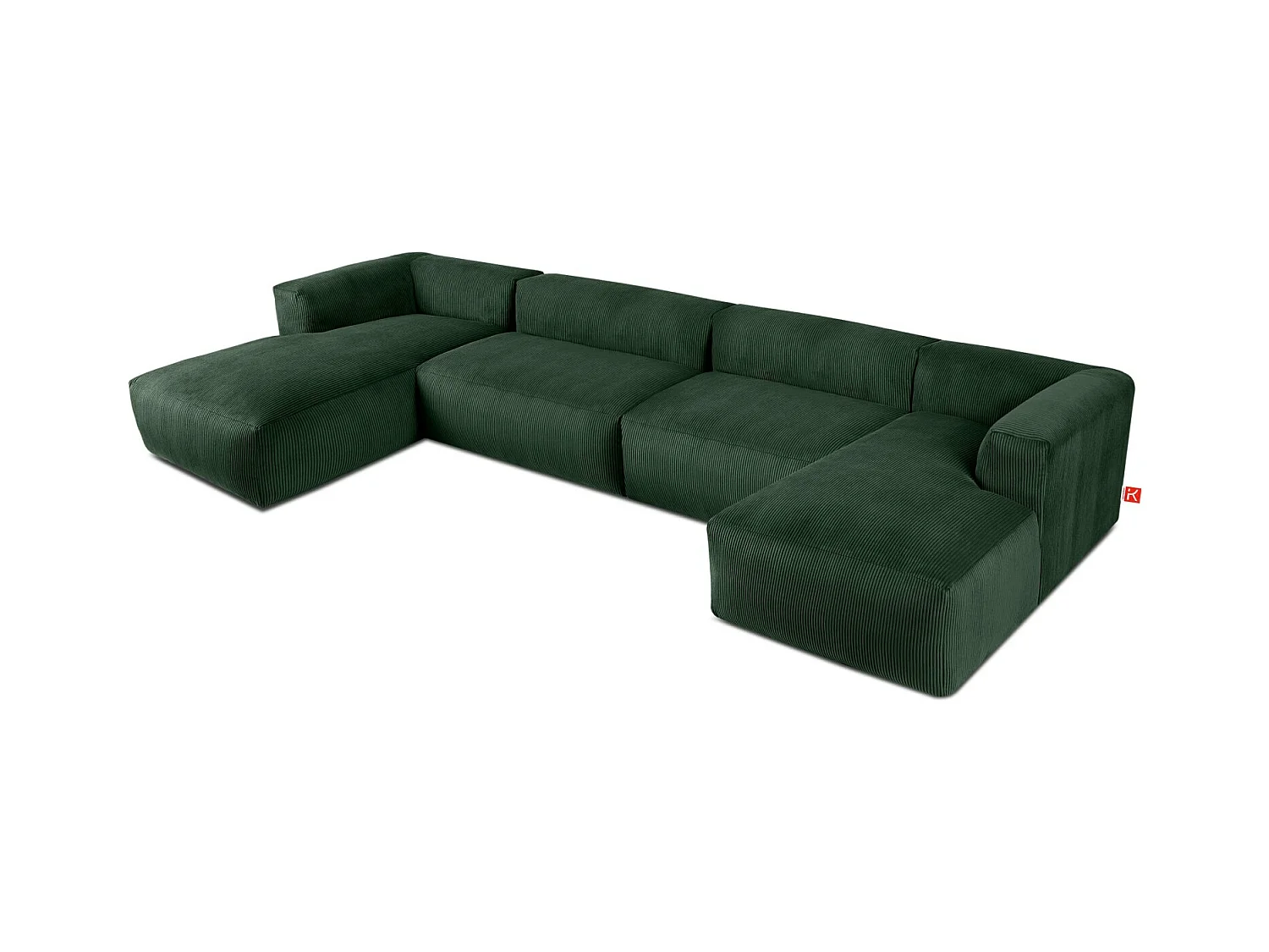 Wohnlandschaft BUFFO 9-Sitzer - Dunkelgrün