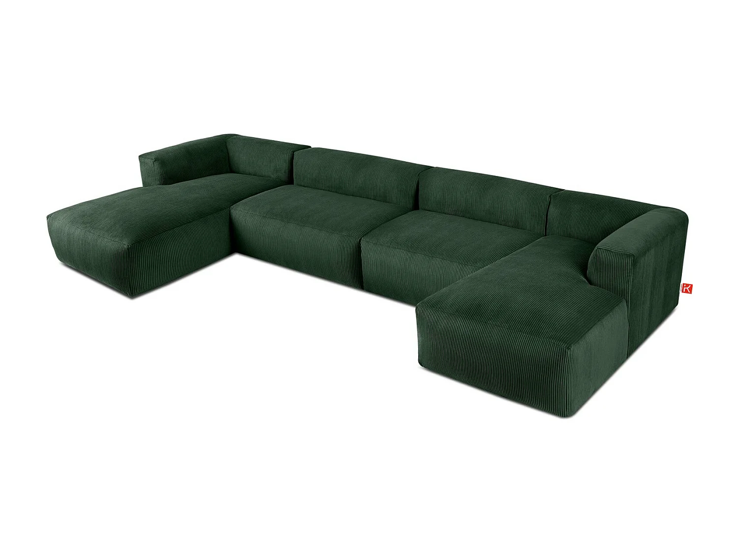 Wohnlandschaft BUFFO 9-Sitzer - Dunkelgrün