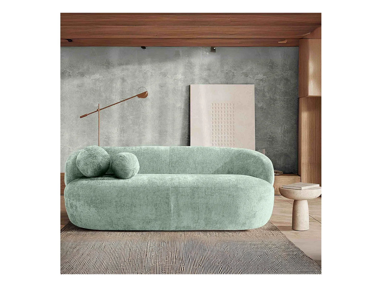 Canapé droit - 3 places NELUM - Menthe