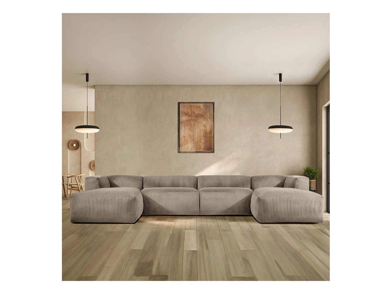 Wohnlandschaft BUFFO 9-Sitzer - Beige