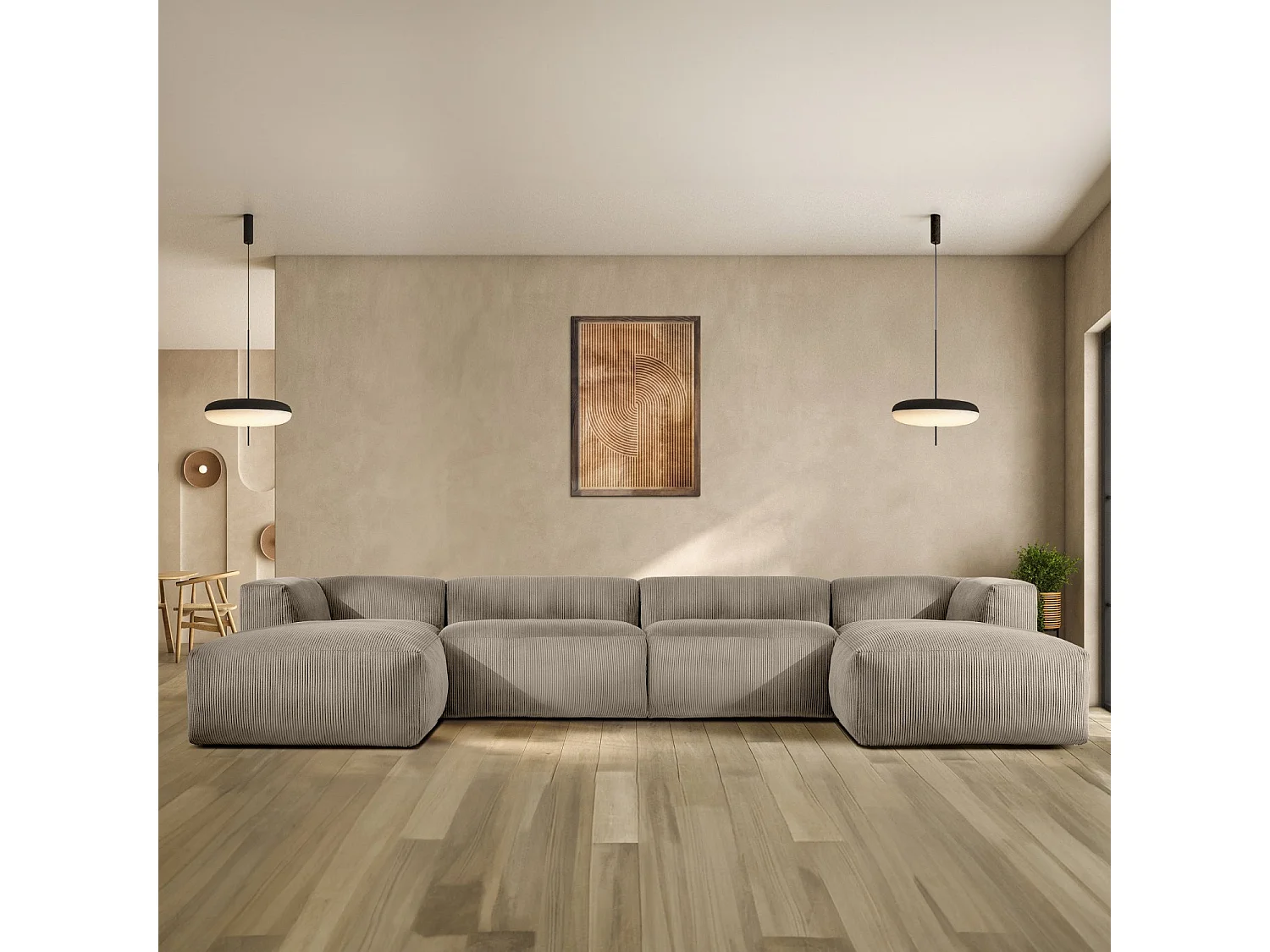 Wohnlandschaft BUFFO 9-Sitzer - Beige