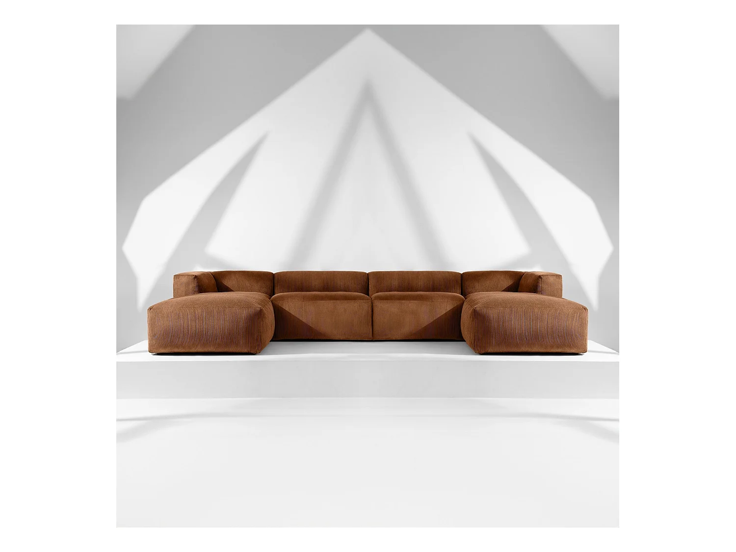 Wohnlandschaft BUFFO 9-Sitzer - Orangerot