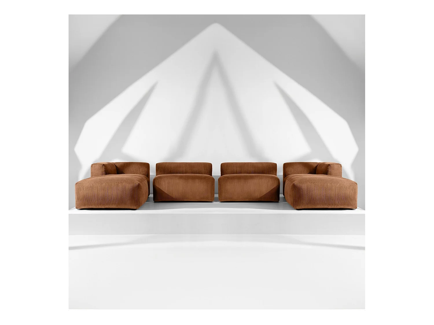 Wohnlandschaft BUFFO 9-Sitzer - Orangerot