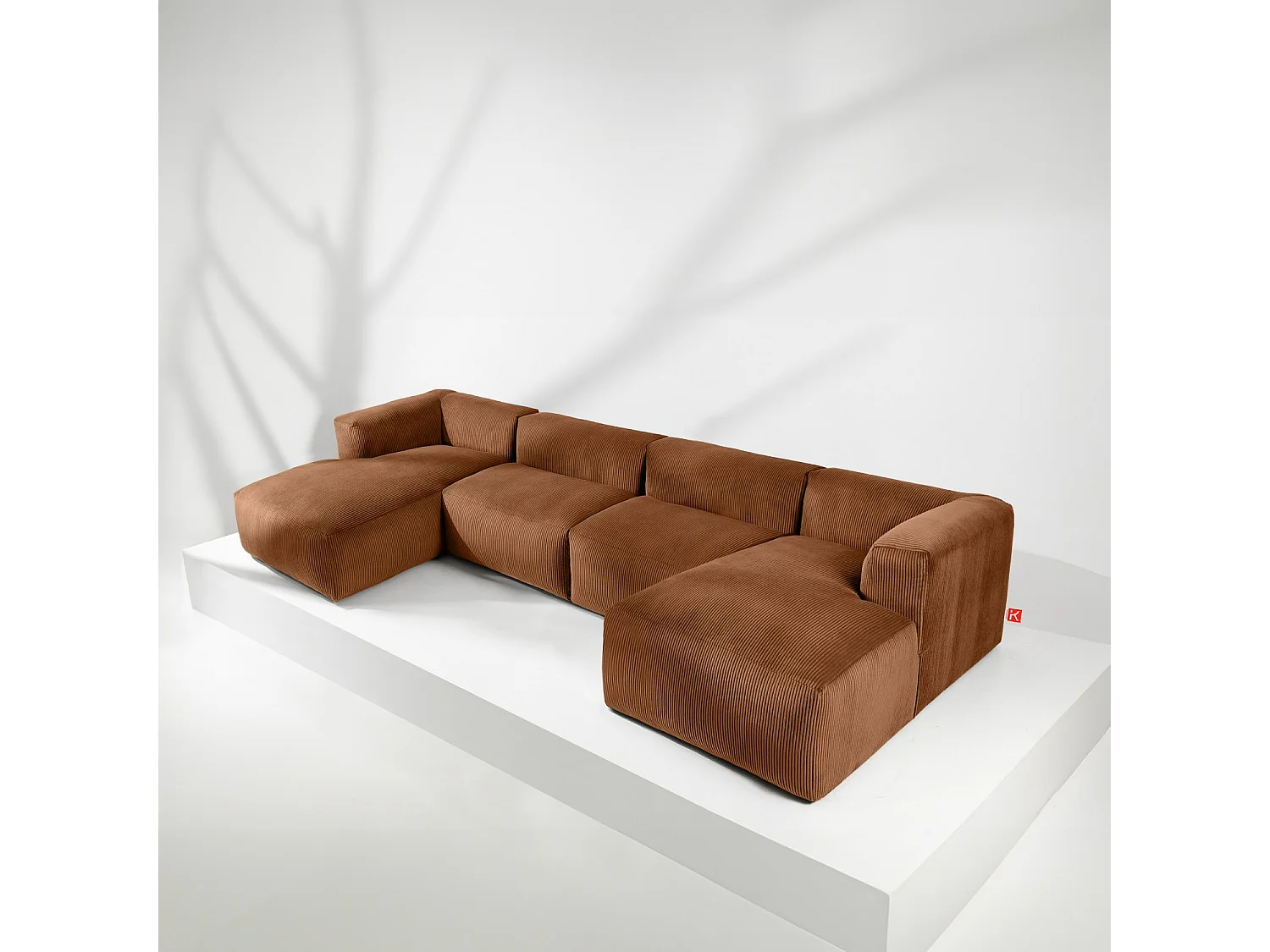 Wohnlandschaft BUFFO 9-Sitzer - Orangerot