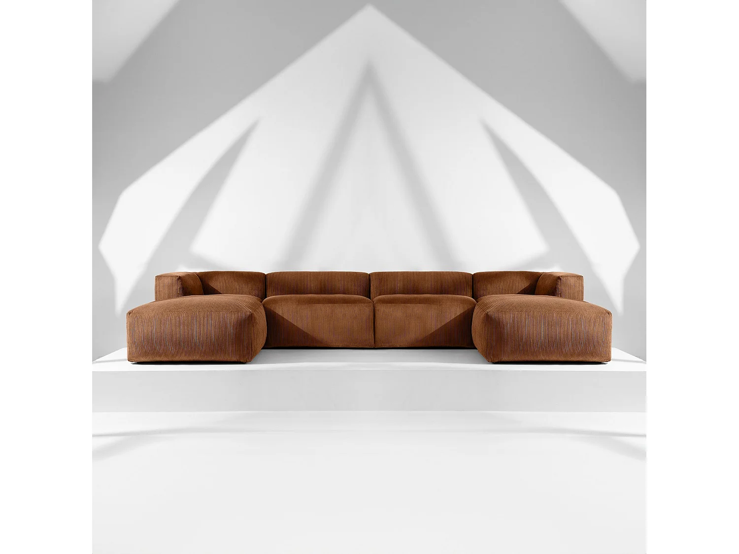 Wohnlandschaft BUFFO 9-Sitzer - Orangerot