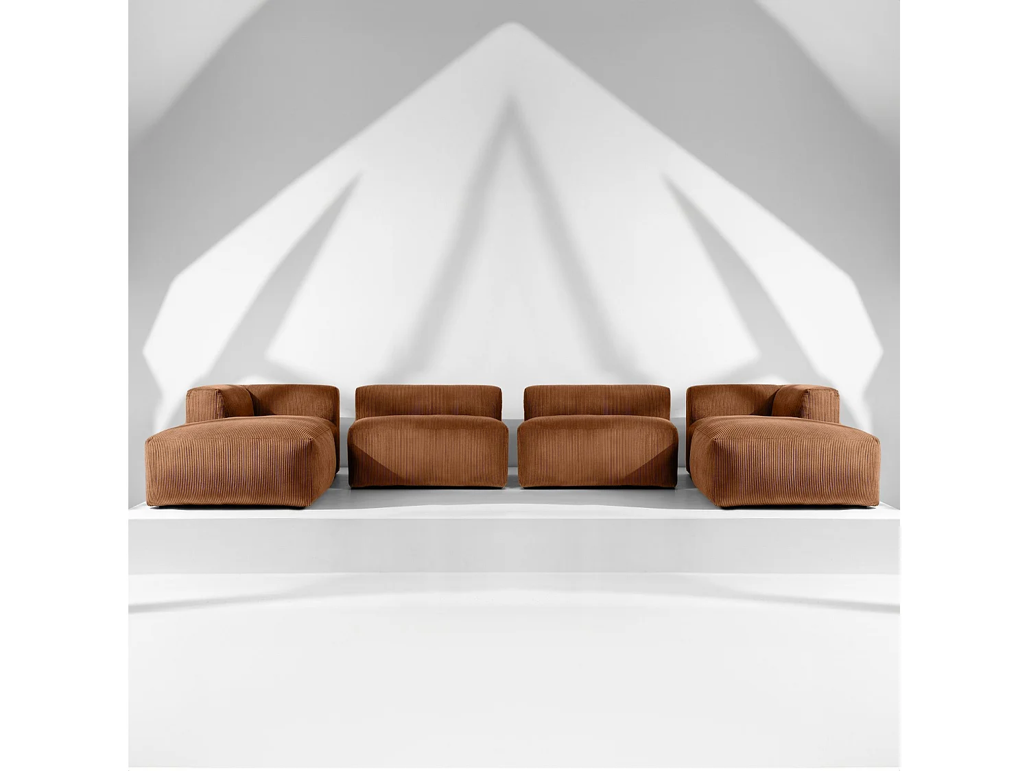 Wohnlandschaft BUFFO 9-Sitzer - Orangerot