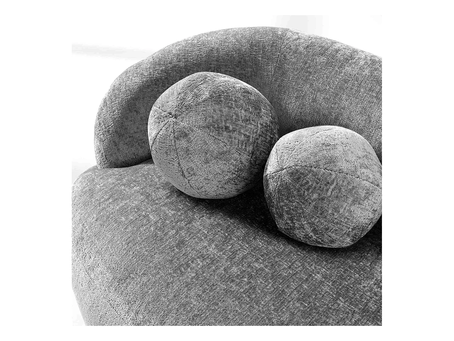 Canapé droit - 3 places NELUM - Gris