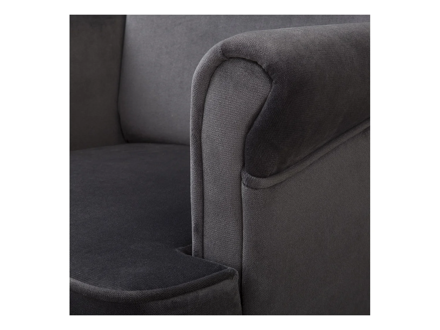 Ohrensessel Teramo mit Hocker bequemer Sessel Wohnung Relaxsessel (Kronos 22 - grau)