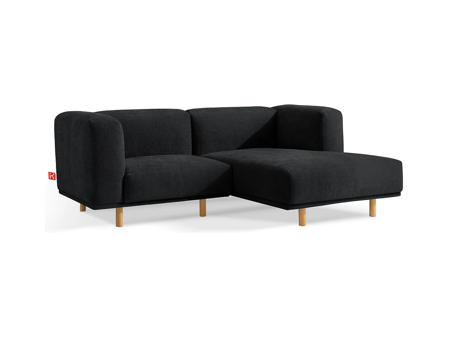 Sofa FOSERO - Ecksofa rechts - 3-Sitzer - Anthrazit