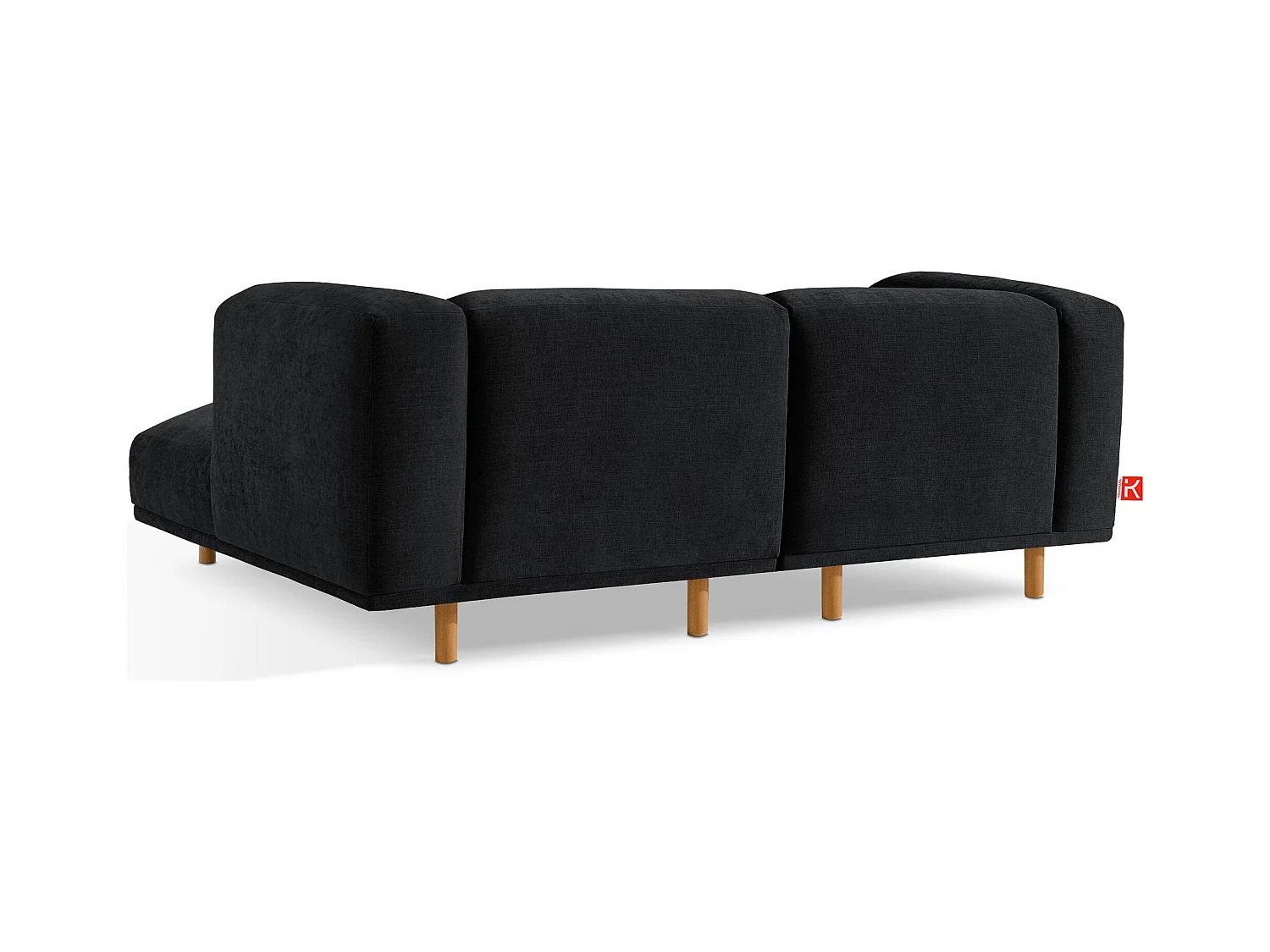 Sofa FOSERO - Ecksofa rechts - 3-Sitzer - Anthrazit