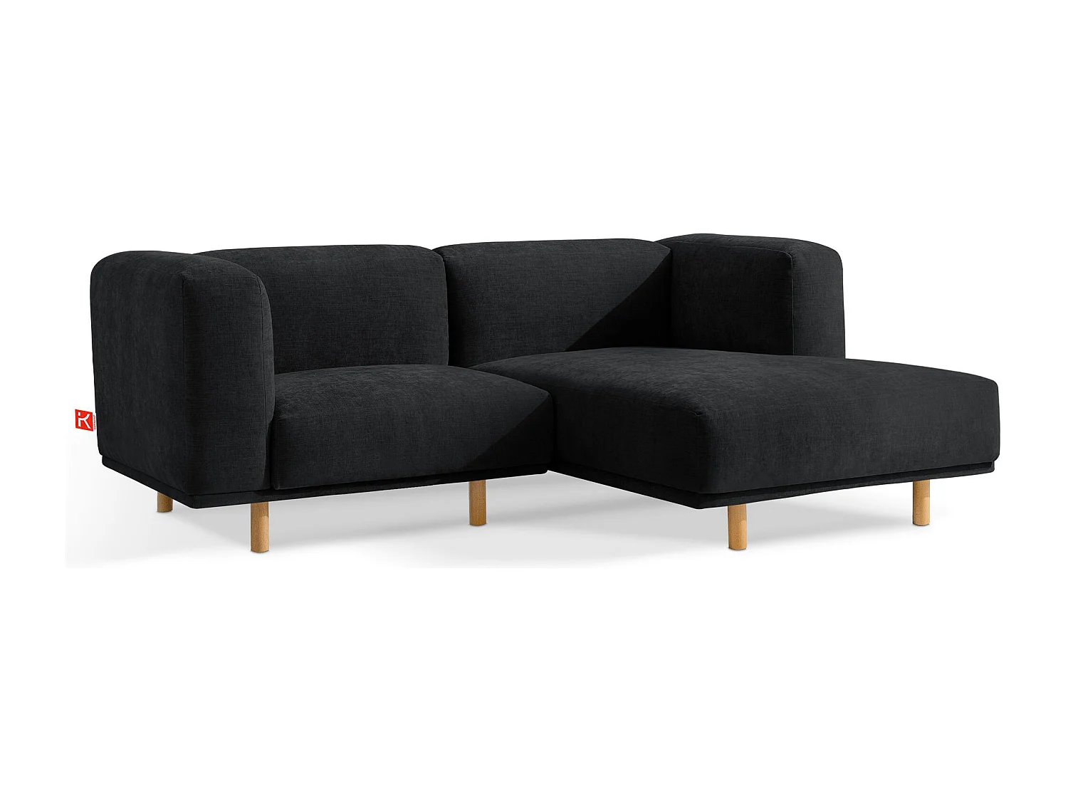 Sofa FOSERO - Ecksofa rechts - 3-Sitzer - Anthrazit