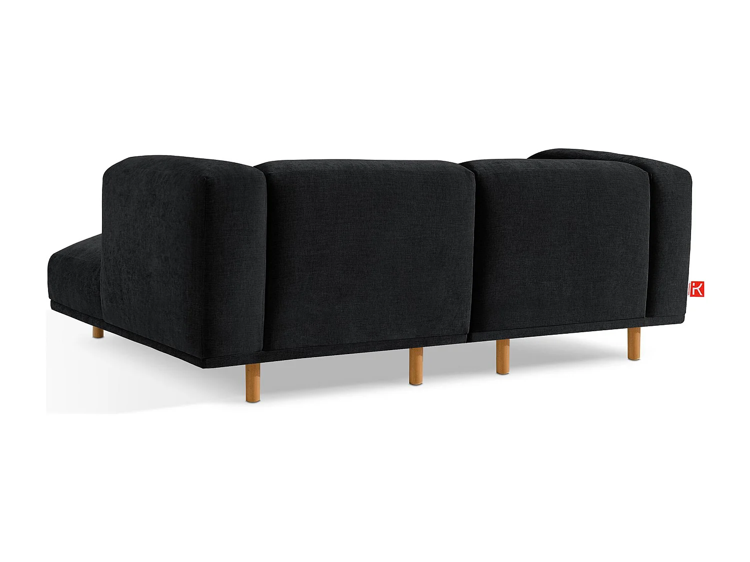 Sofa FOSERO - Ecksofa rechts - 3-Sitzer - Anthrazit