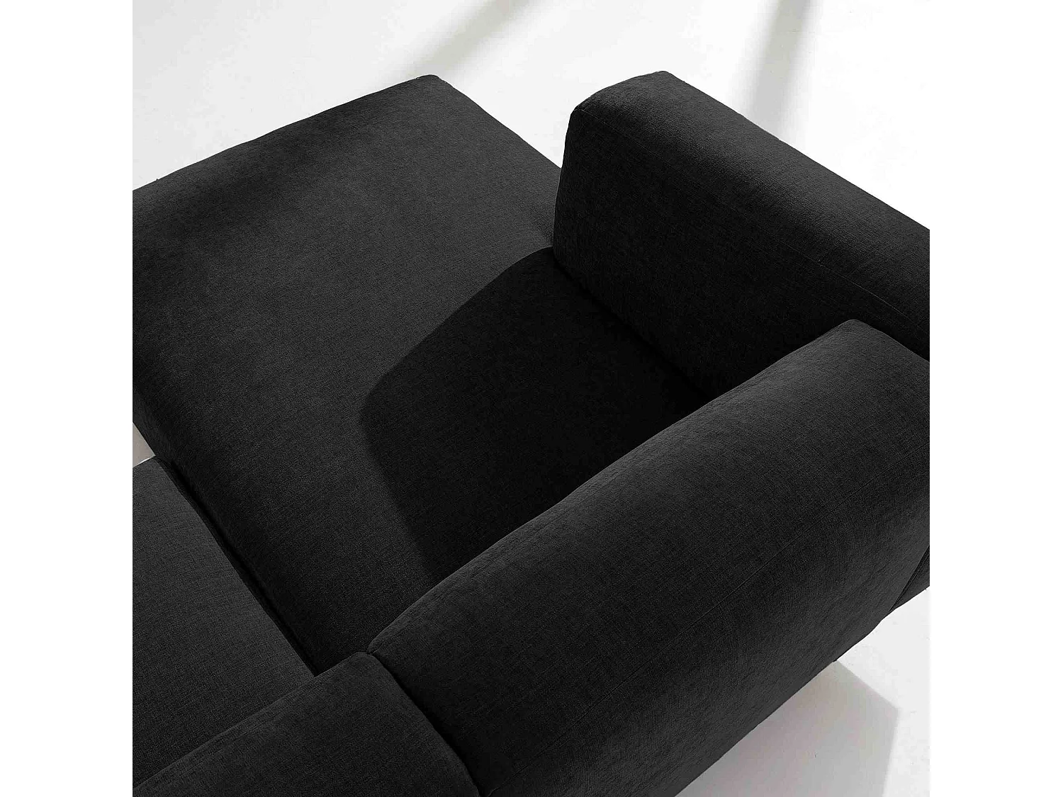 Sofa FOSERO - Ecksofa rechts - 3-Sitzer - Anthrazit