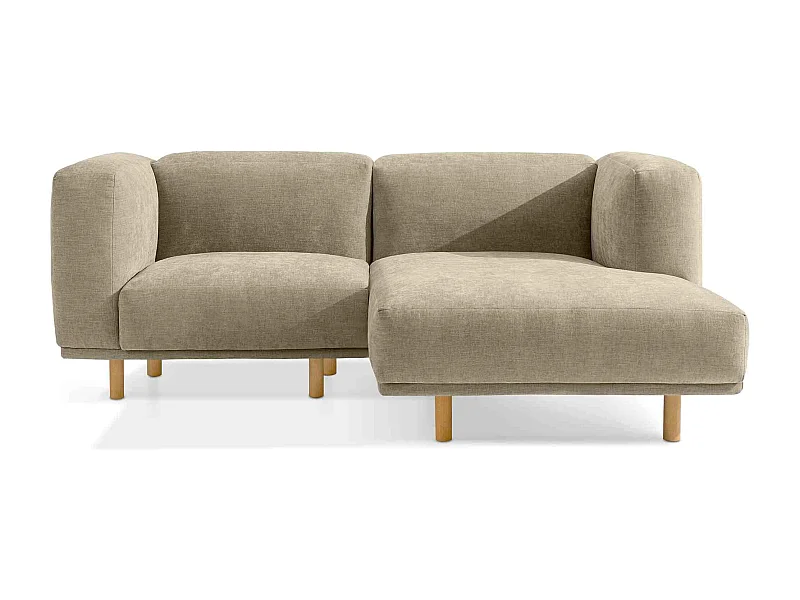 Canapé d'angle droit - FOSERO - 3 places - Beige