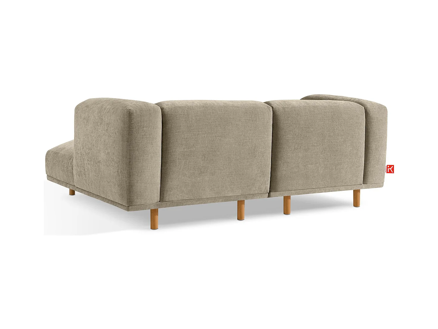 Sofa FOSERO - Ecksofa rechts - 3-Sitzer - Beige