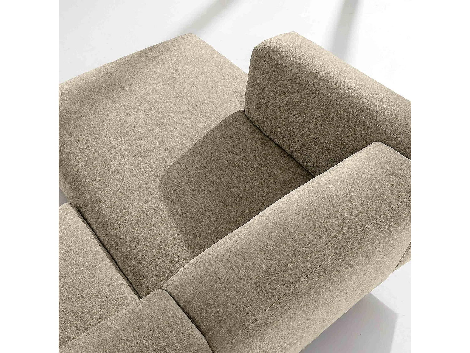 Canapé d'angle droit - FOSERO - 3 places - Beige