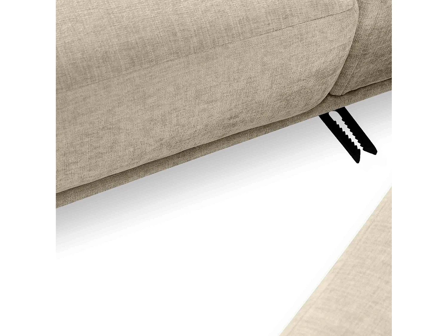 Canapé d'angle droit - FOSERO - 3 places - Beige