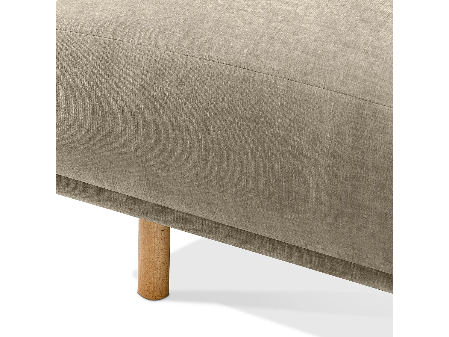 Canapé d'angle droit - FOSERO - 3 places - Beige