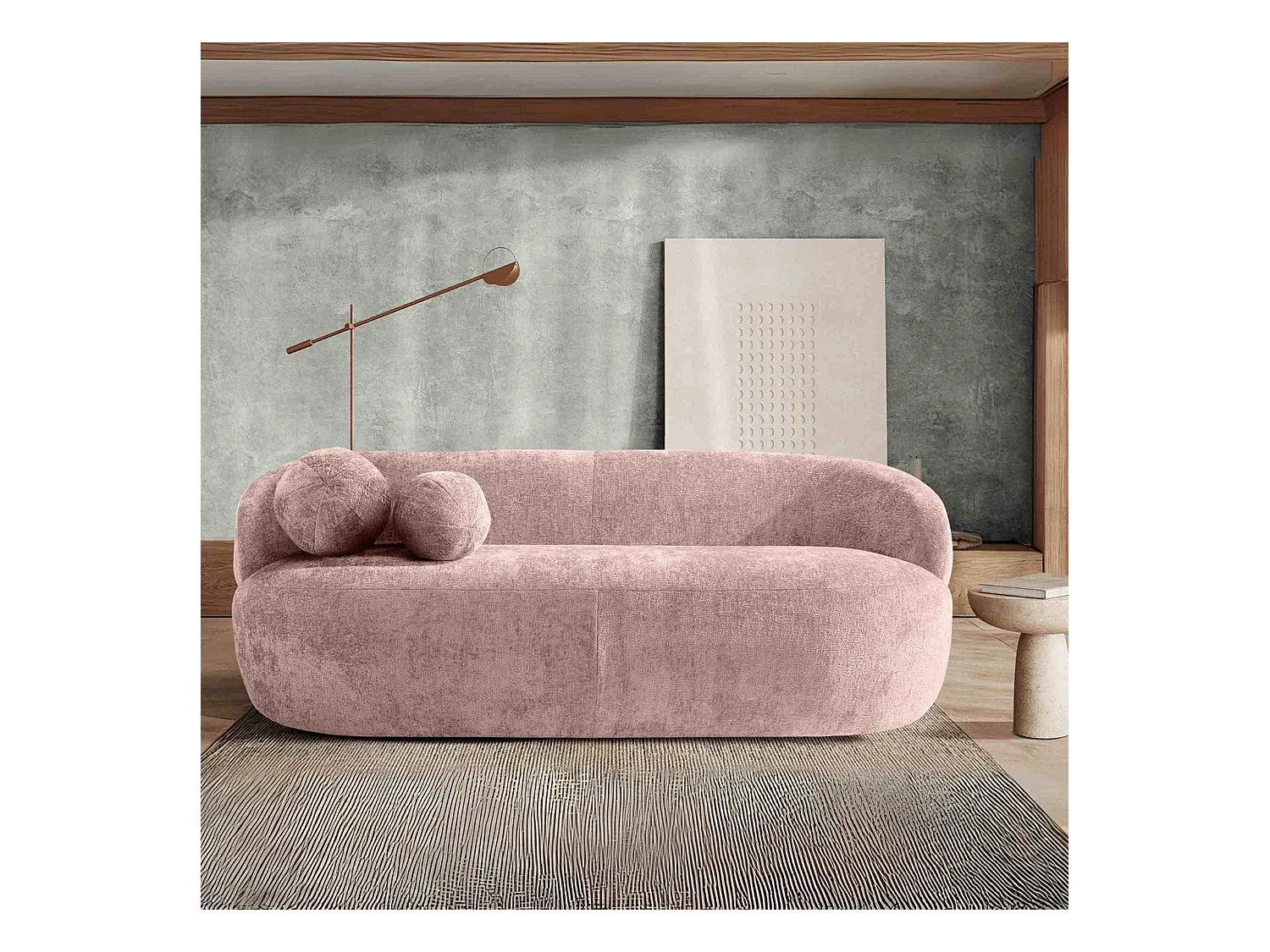 Sofa - modern - NELUM - 3-sitzer - Pink