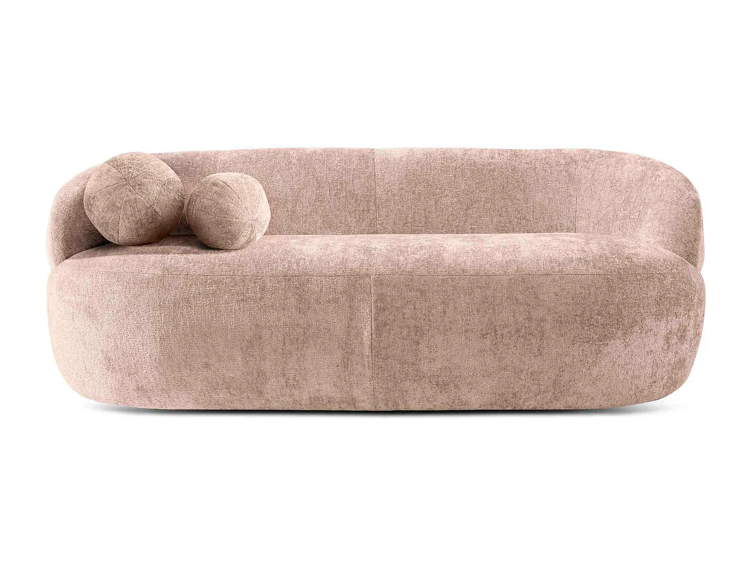 Canapé droit - 3 places NELUM - Rose