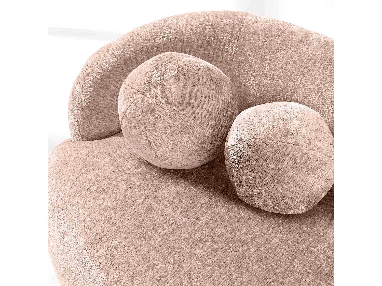 Canapé droit - 3 places NELUM - Rose