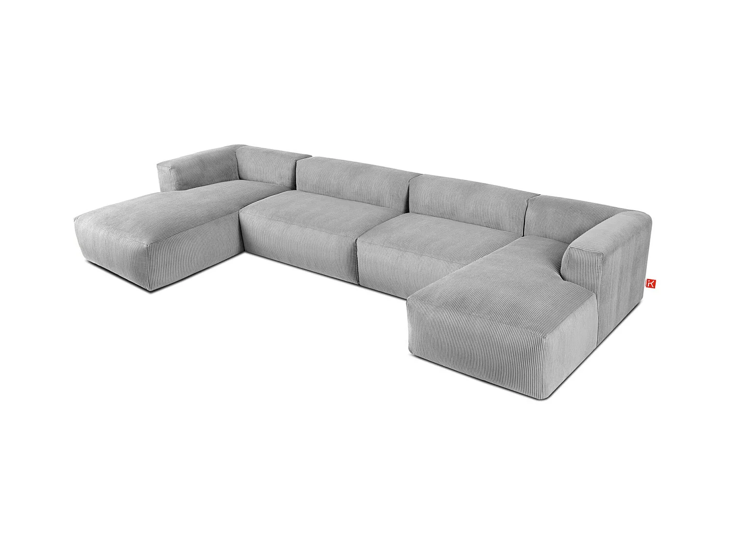 Wohnlandschaft BUFFO 9-Sitzer - Hellgrau