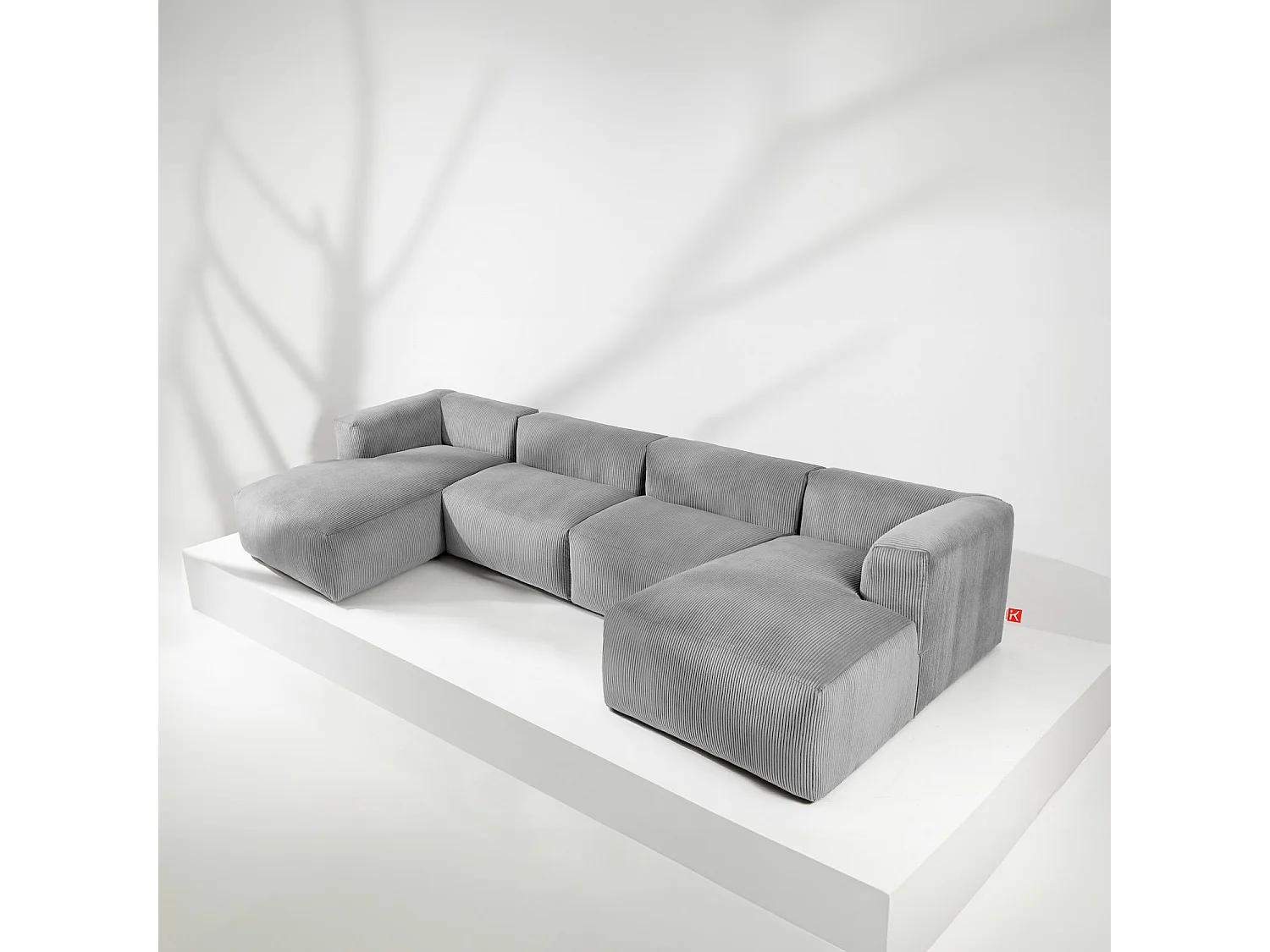 Wohnlandschaft BUFFO 9-Sitzer - Hellgrau