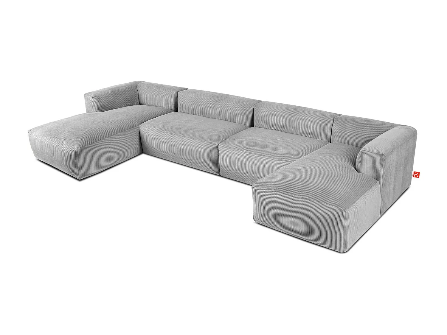 Wohnlandschaft BUFFO 9-Sitzer - Hellgrau