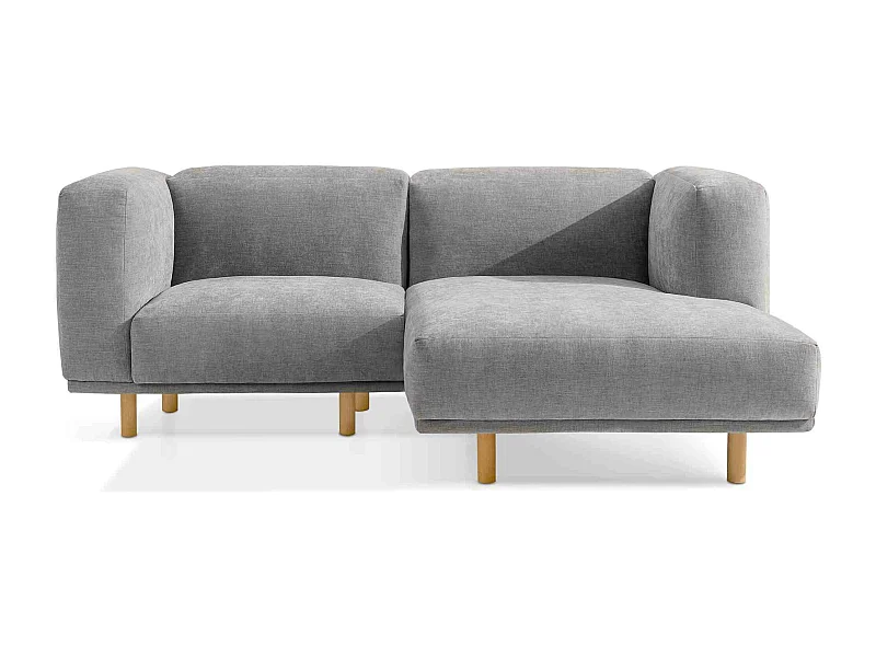 Sofa FOSERO - Ecksofa rechts - 3-Sitzer - Hellgrau