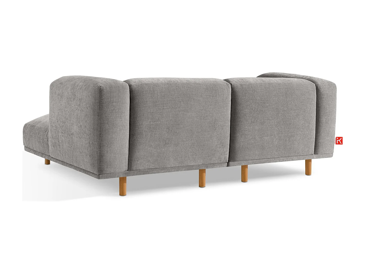 Sofa FOSERO - Ecksofa rechts - 3-Sitzer - Hellgrau