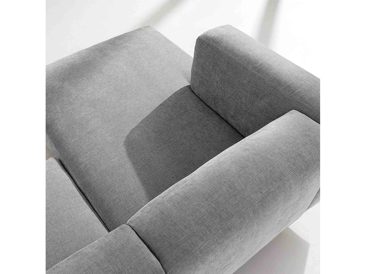 Sofa FOSERO - Ecksofa rechts - 3-Sitzer - Hellgrau