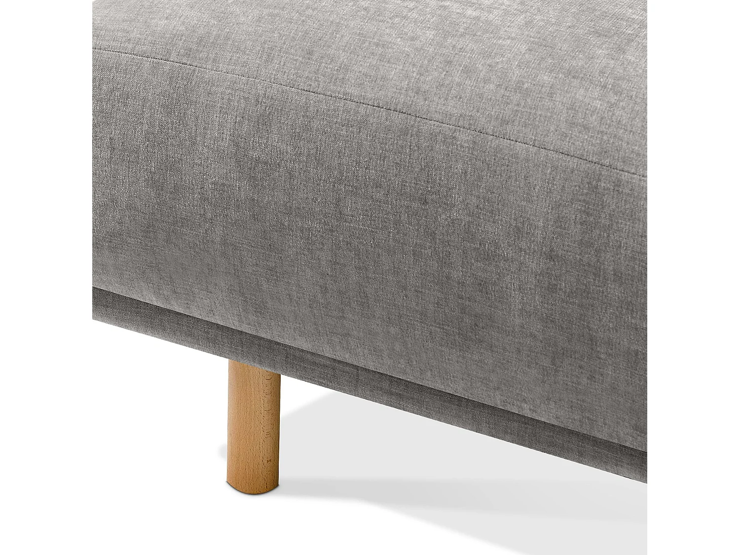 Sofa FOSERO - Ecksofa rechts - 3-Sitzer - Hellgrau