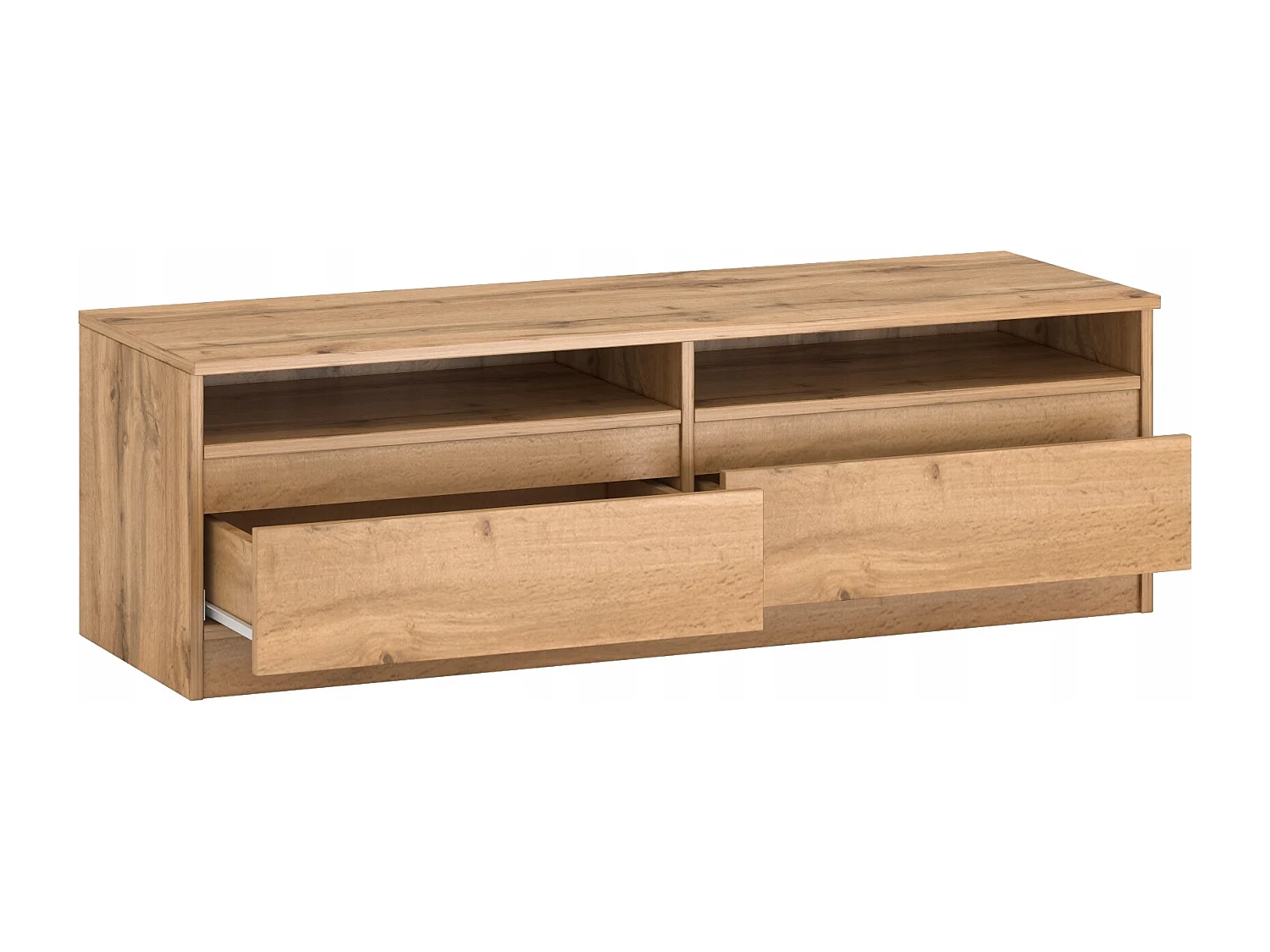 TV-Schrank LALA 120W, Fernsehschrank 2 Schubladen 120 cm (wotan)