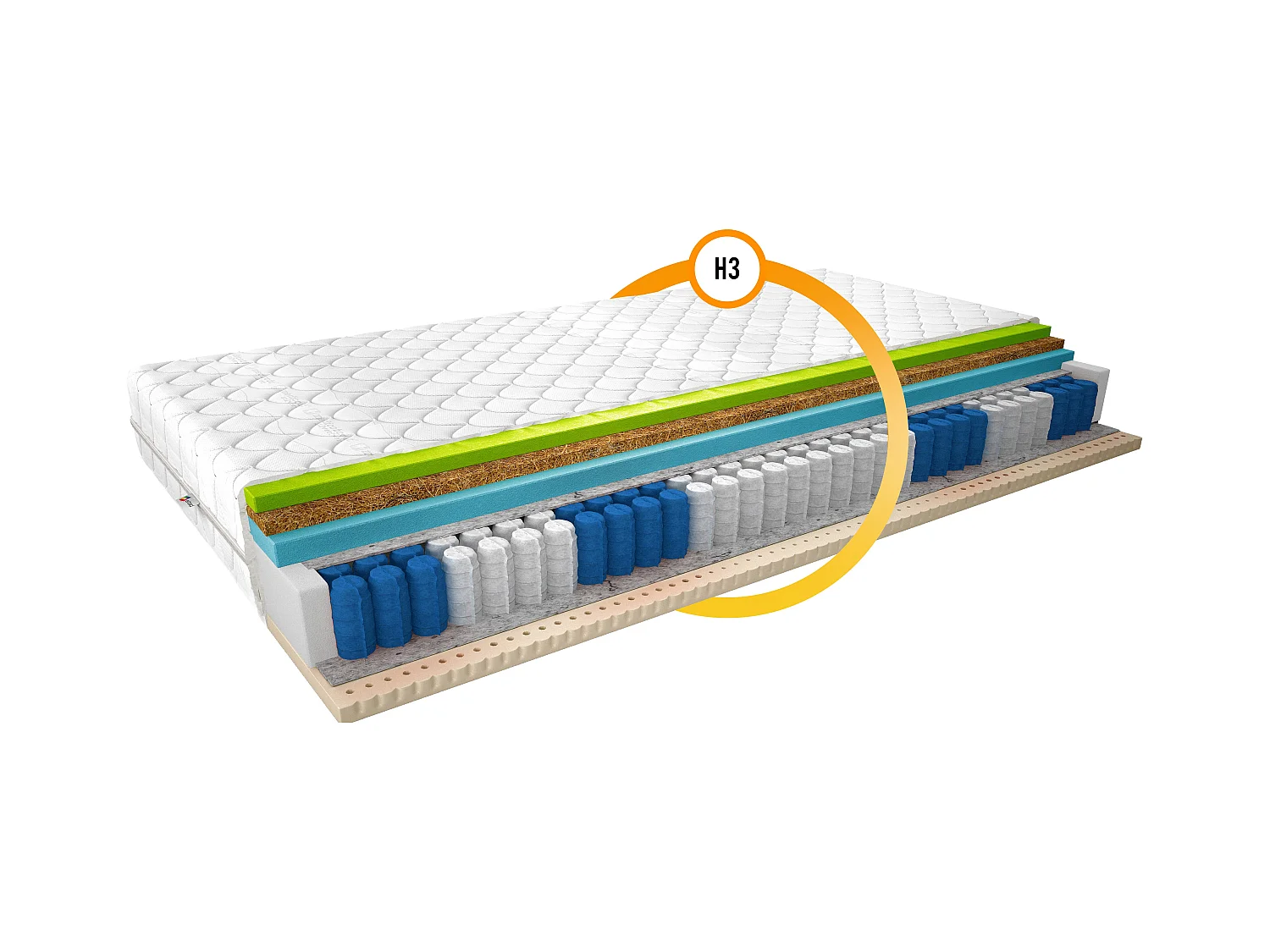 Matelas ferme 24cm mousse thermoélastique Sobra - Confort musculaire et soutien supérieur-120x200