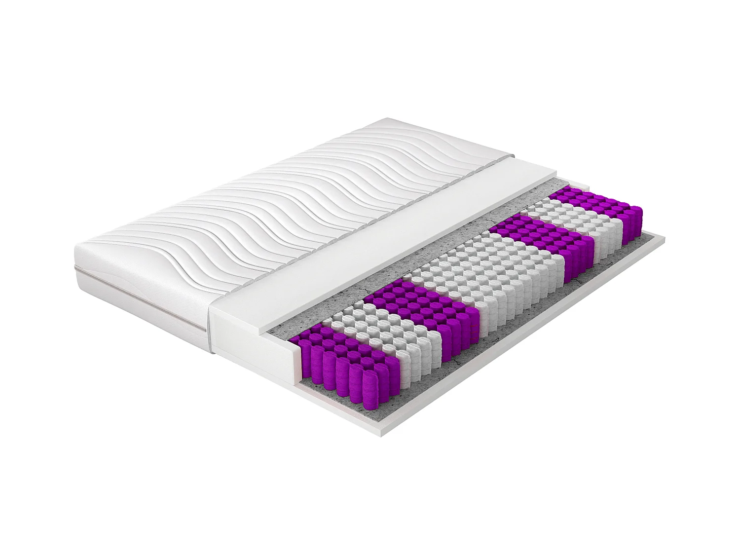Matelas ferme 18cm à ressorts ensachés Bella - Sommeil apaisant et un dos sans douleur-80x200