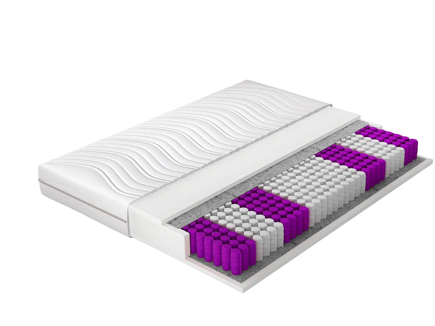 Matelas ferme 18cm à ressorts ensachés Bella - Sommeil apaisant et un dos sans douleur-80x200