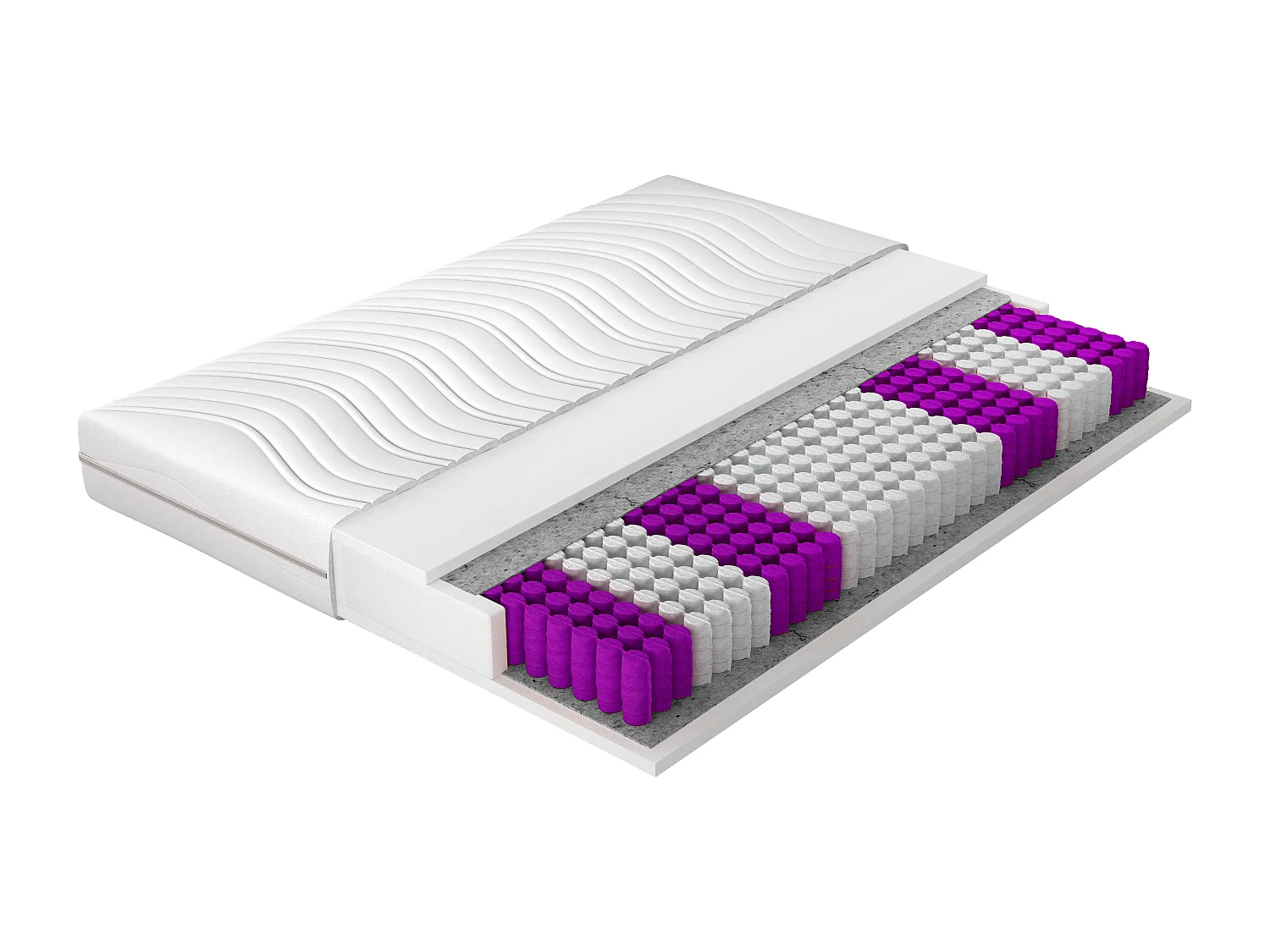 Matelas ferme 18cm à ressorts ensachés Bella - Sommeil apaisant et un dos sans douleur-160x200