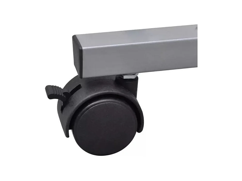 Bureau informatique bois marron métal Sirya