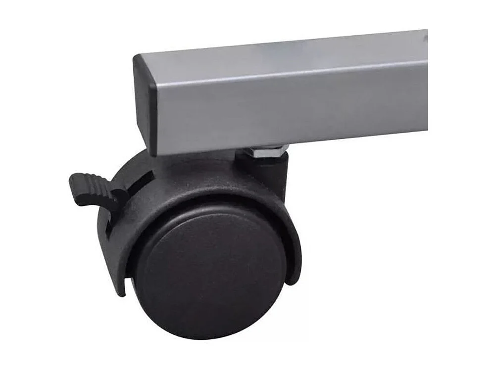 Bureau informatique bois marron métal Sirya