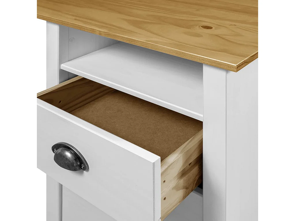 Bureau Hill Range avec 3 tiroirs 120x50x74 Pin solide 2