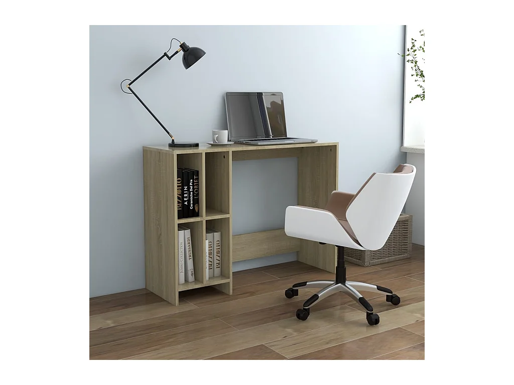 Bureau d'ordinateur portable Chêne 102,5x35x75