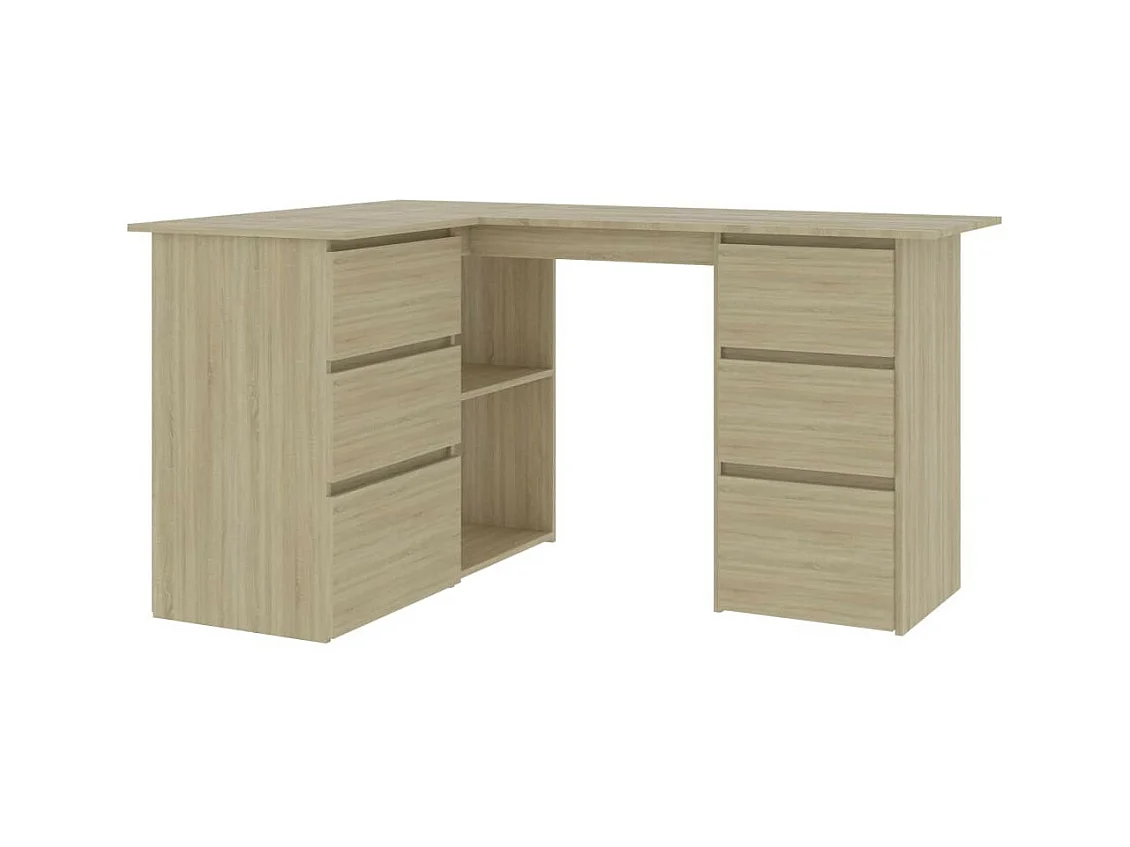 Bureau d'angle Chêne sonoma 145x100x76
