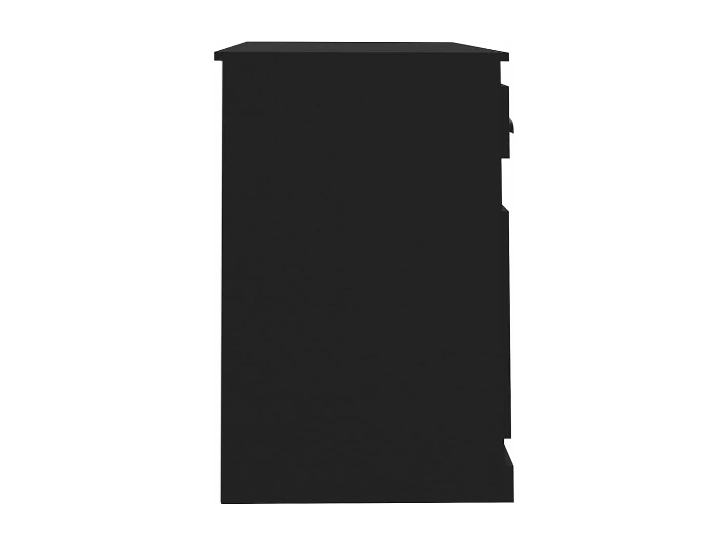 Bureau avec tiroir noir 115x50x75 bois d'ingénierie