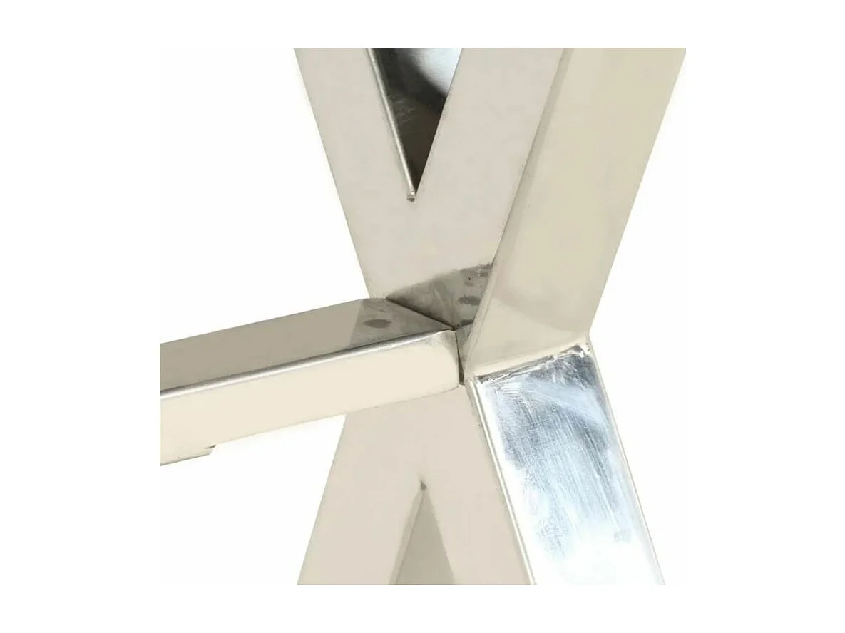 Bureau 1 tiroir acacia massif laqué métal argenté Valdy